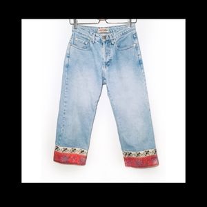 London Jean cropped jeans with detail hem. Size 6.